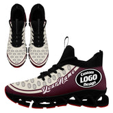 Custom Rose Carmine Cream Maxsoul Shoes Personalized Sneaker FN030XD-D020388-17